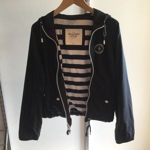 Abercrombie & Fitch Rain Jacket Navy Size L